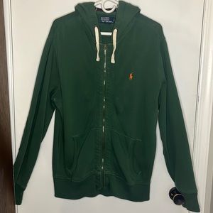 Polo by Ralph Lauren Green Zip-up Hoodie - Size - L
